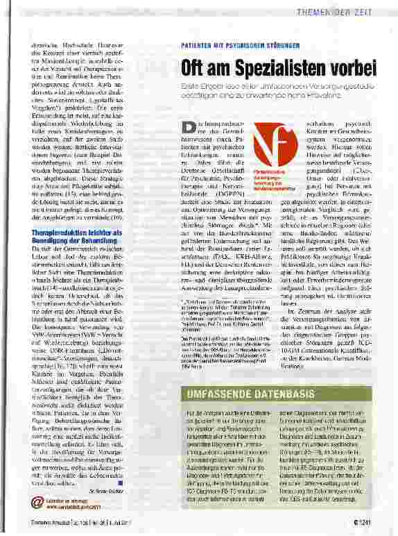 Vorschauseite 1: Oft am Spezialisten vorbei