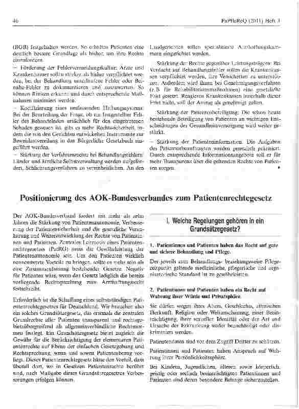 Vorschauseite 2: Die Patientenrechte stärken