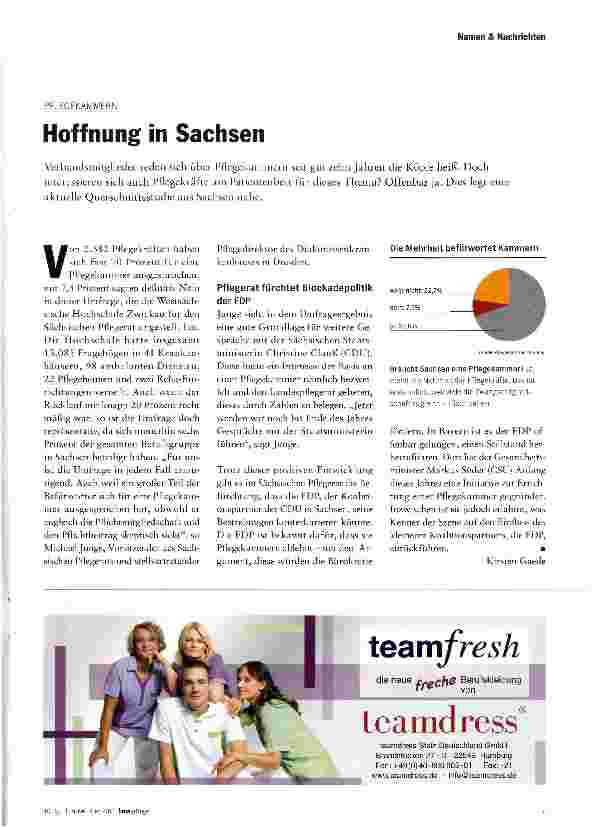 Vorschauseite 1: Hoffnung in Sachsen