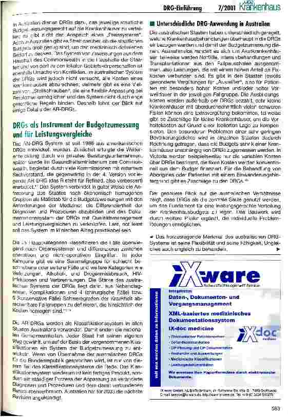 Vorschauseite 4: AR-DRGs - von der Lösung zum Problem