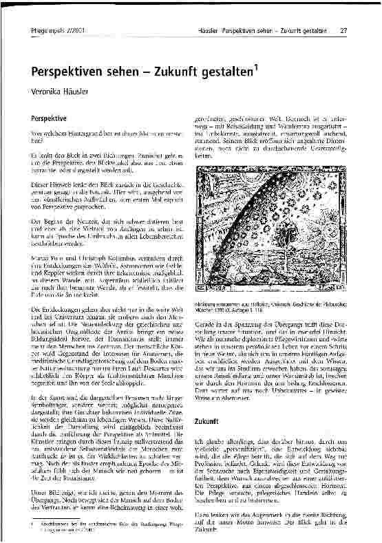 Vorschauseite 1: Perspektiven sehen - Zukunft gestalten