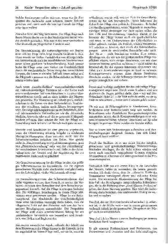 Vorschauseite 2: Perspektiven sehen - Zukunft gestalten