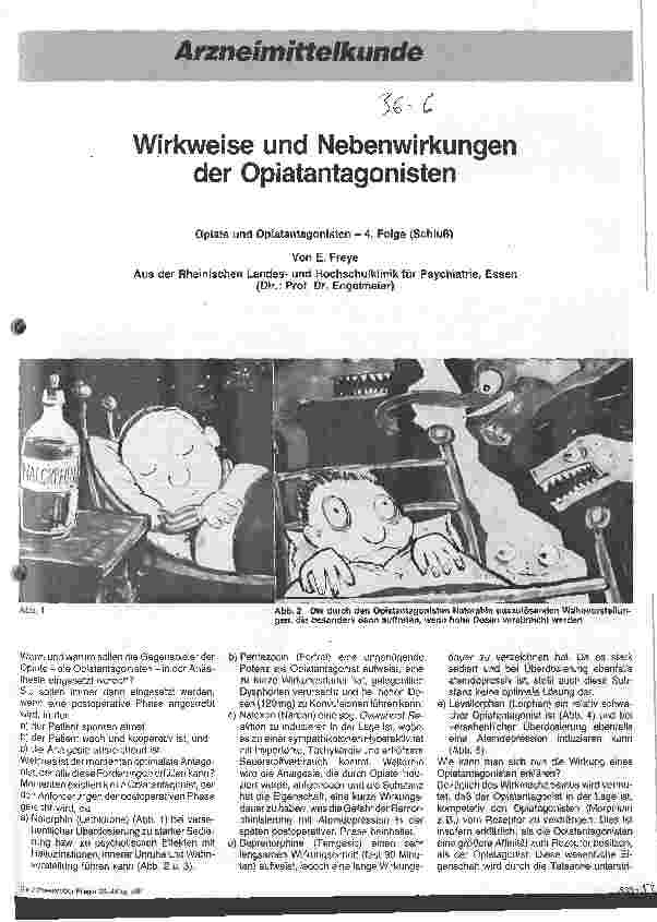 Vorschauseite 1: Wirkweise und Nebenwirkungen der Opiatantagonisten