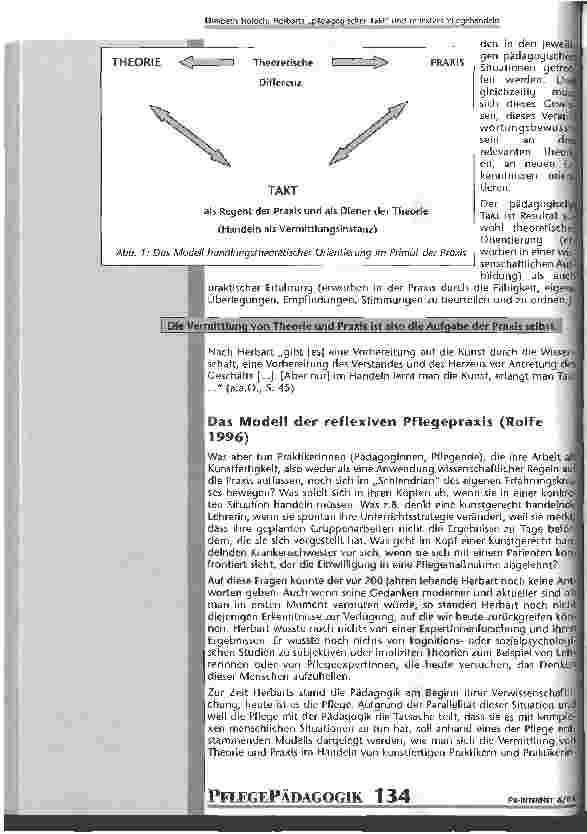 Vorschauseite 5: Herbarts pädagogischer Takt und reflexives Pflegehandeln Zur gemeinsamen Struktur pädagogischen und pflegerischen Handelns