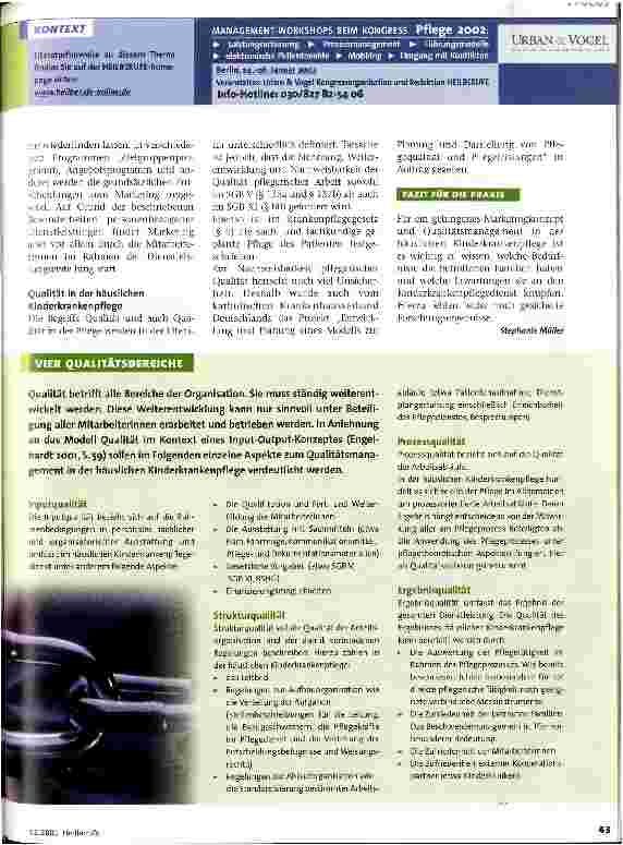 Vorschauseite 2: Häusliche Krankenpflege: Marketing und Qualitätsmanagement