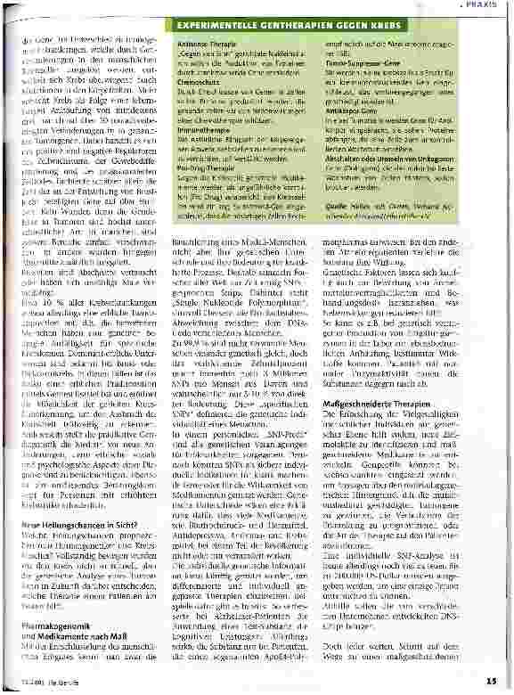 Vorschauseite 2: Medikamente nach Maß Wie Gentechnik künftig die Medizin verändert