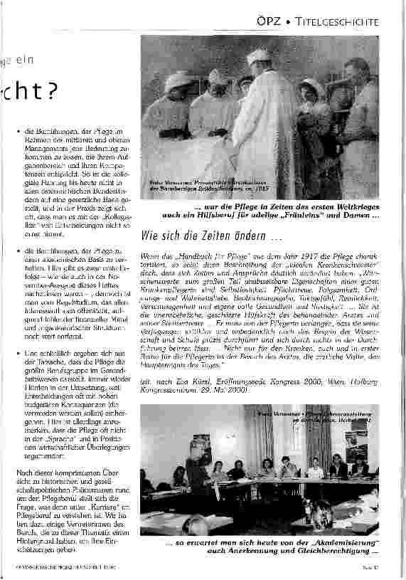 Vorschauseite 2: Das heiße Thema zum Jahreswechsel: ist die Pflege ein Karriereberuf - oder nicht?