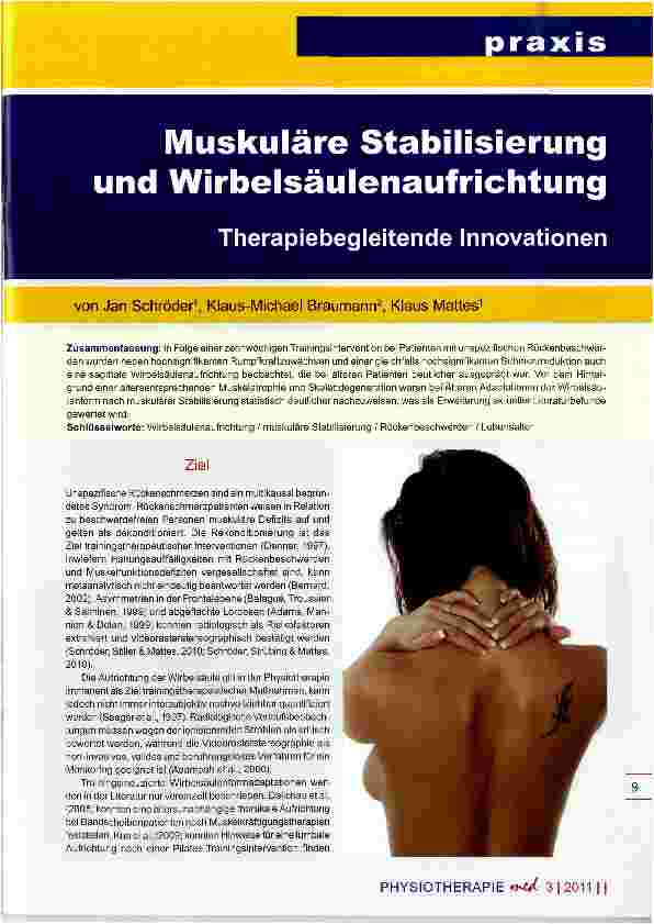 Vorschauseite 1: Muskuläre Stabilisierung und Wirbelsäulenaufrichtung