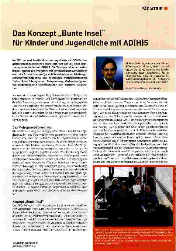 Vorschauseite 1: Das Konzept „Bunte Insel für Kinder und Jugendliche mit AD(H)S