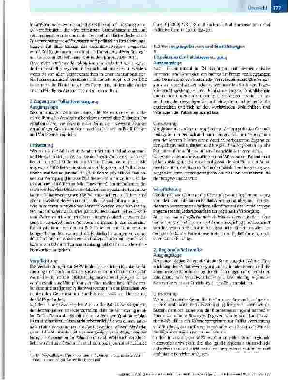 Vorschauseite 3: Europäische Empfehlungen zur Palliativversorgung und Hospizarbeit und ihre Umsetzung in Deutschland