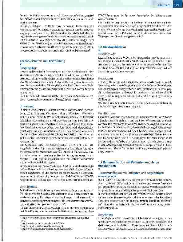 Vorschauseite 5: Europäische Empfehlungen zur Palliativversorgung und Hospizarbeit und ihre Umsetzung in Deutschland