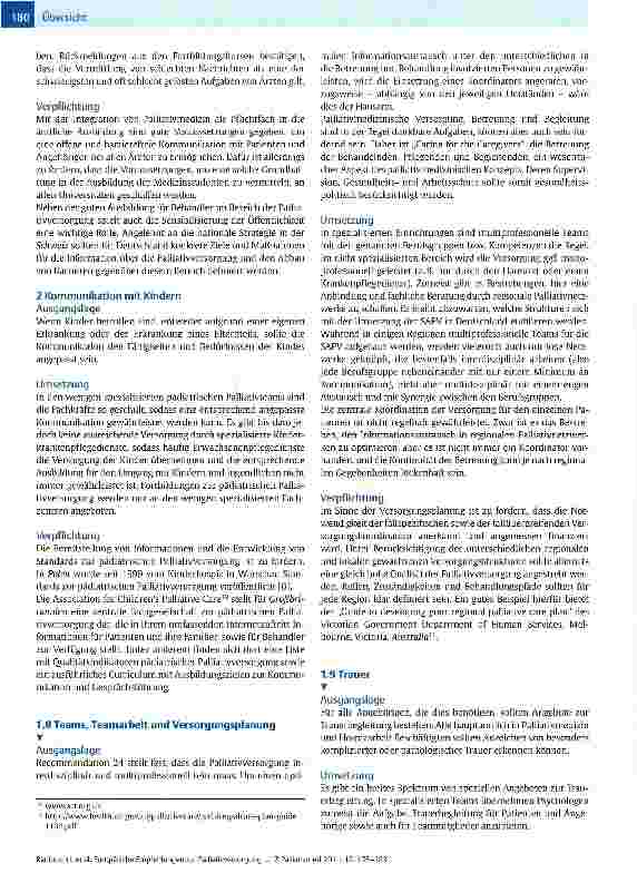 Vorschauseite 6: Europäische Empfehlungen zur Palliativversorgung und Hospizarbeit und ihre Umsetzung in Deutschland