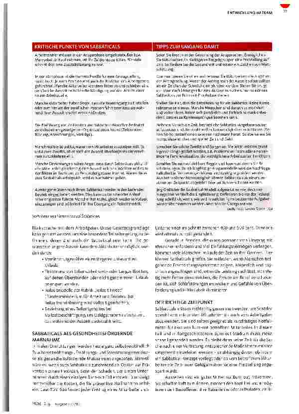 Vorschauseite 2: Mit Sabbaticals Motivation steigern und Kosten sparen