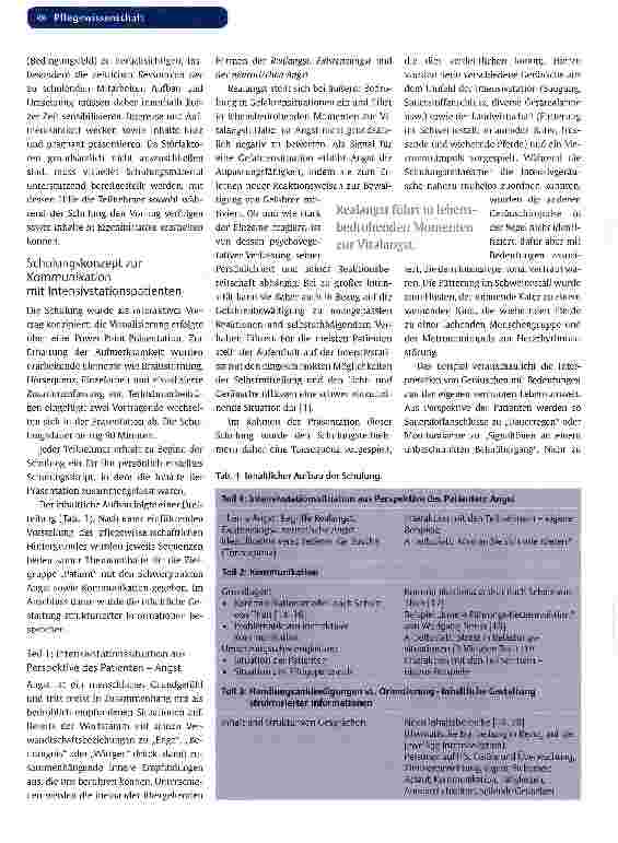 Vorschauseite 3: KONZEPTION EINES SCHULUNCSPROCRAMMS FÜR INTENSIVPFLEGEKRAFTEKommunikation mit Intensivpatienten -(k)ein Problem!?