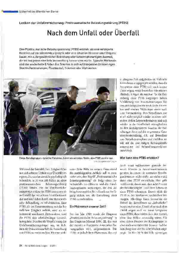 Vorschauseite 1: Nach dem Unfall oder Überfall
