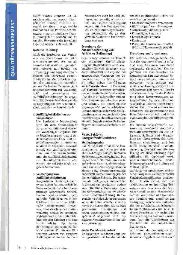 Vorschauseite 2: Qualitätssicherung im Krankenhaus