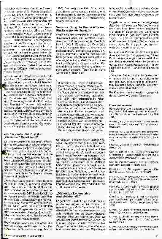 Vorschauseite 3: Die Krippendiskussion - im Schatten der Großen Politik