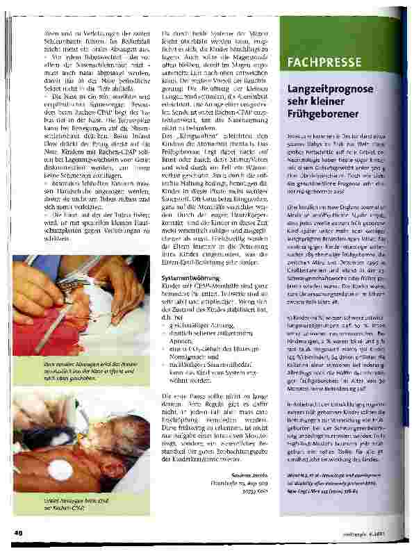 Vorschauseite 3: Nasaler CPAP bei Frühgeborenen