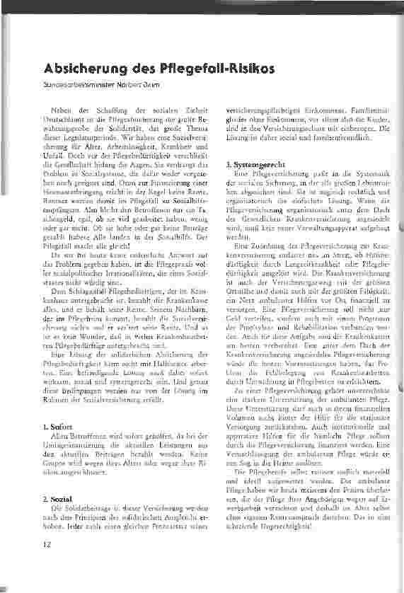 Vorschauseite 6: Modelle zur Absicherung des Pflegefallrisikos