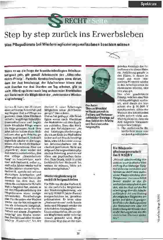 Vorschauseite 1: Step by step zurück ins Erwerbsleben