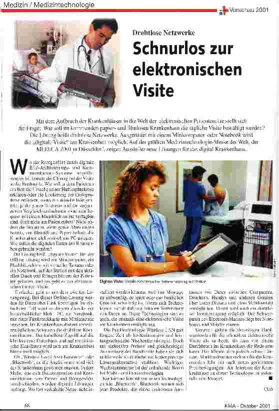 Vorschauseite 1: Schnurlos zur elektronischen Visite