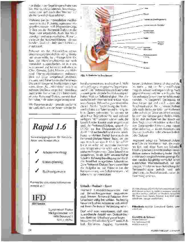Vorschauseite 4: Die ambulante Peritoneal-Dialyse - 1. Teil