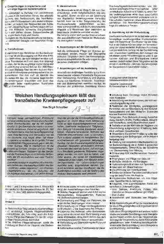 Vorschauseite 2: Stellungnahme der Arbeitsgemeinschaft Deutscher Schwesternverbände ADS und des Deutschen Berufsverbandes für Krankenpflege e.V. DBfK