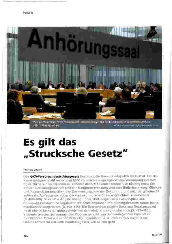 Vorschauseite 1: Es gilt das Strucksche Gesetz