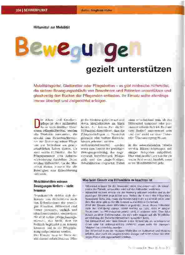 Vorschauseite 1: Bewegung gezielt unterstützen