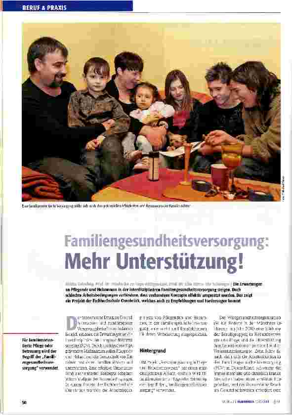Vorschauseite 1: Familiengesundheitsversorgung Mehr Unterstützung!