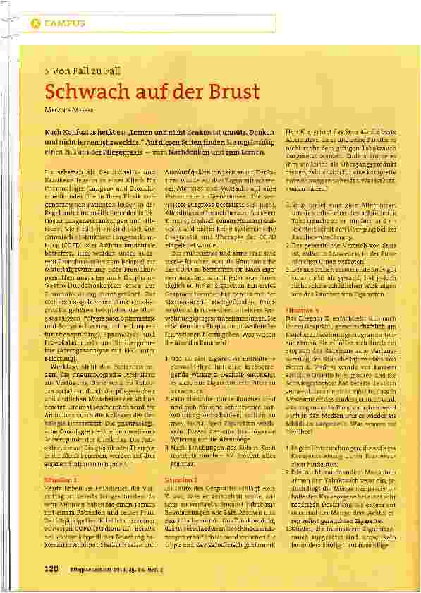 Vorschauseite 1: Von Fall zu FallSchwach auf der Brust