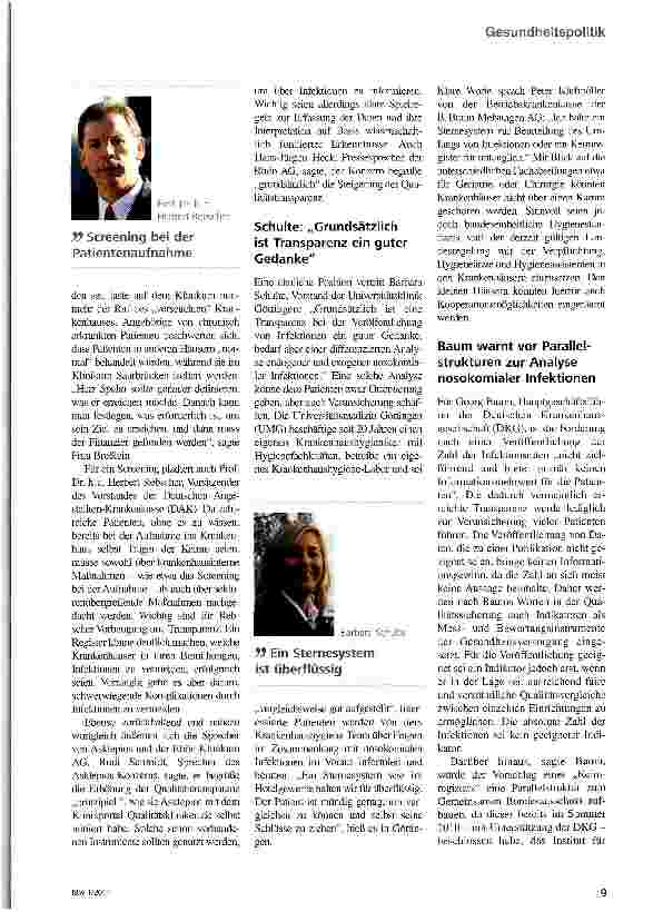 Vorschauseite 2: Transparenz ja, Populismus nein