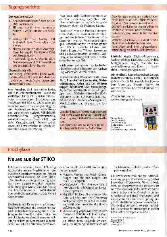 Vorschauseite 2: Workshop für Diabetes-Nannies