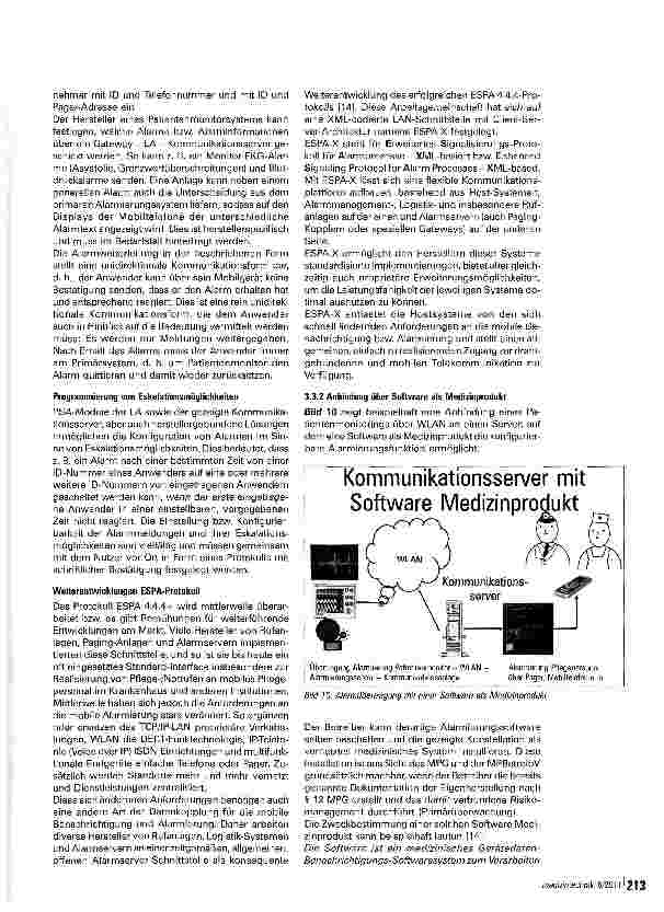 Vorschauseite 5: Alarmrufweiterschaltung aus Patienten-Überwachungsanlagen: Teil 2: Weiterleitung von Alarmen über das IT-Netzwerk