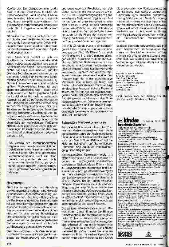 Vorschauseite 3: Kinderchirurgische Behandlungsmethoden nach Verbrennungen und Verbrühungen