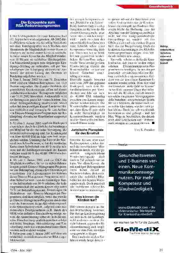 Vorschauseite 2: Abschied vom Dogma der Beitragssatzstabilität