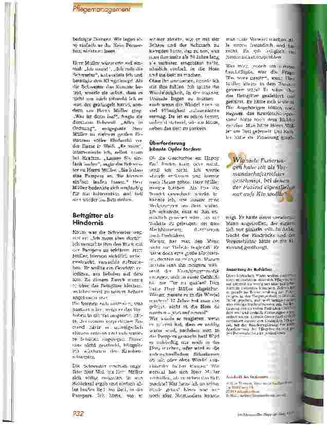 Vorschauseite 3: Fixierung - die Folge eines menschlichen Bedürfnisses Erlebnis eines Vormundschaftsrichters