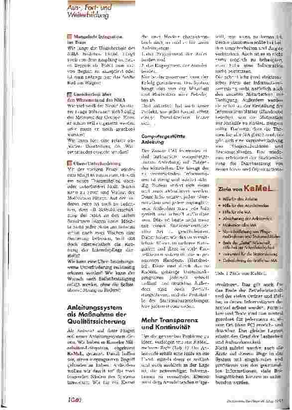 Vorschauseite 2: KaMel - Mitarbeiter einarbeiten mit System - Das Kasseler Mitarbeiter-Leitsystem -