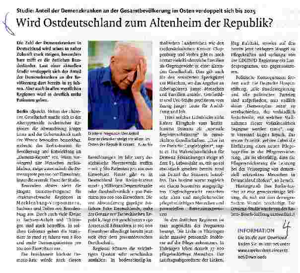 Vorschauseite 1: Wird Ostdeutschland zum Altenheim der Republik?