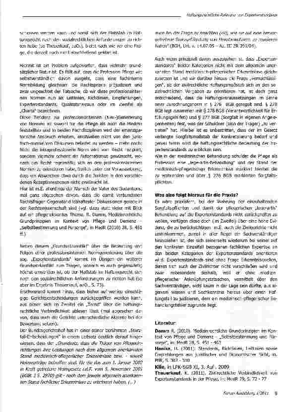 Vorschauseite 2: Haftungsrechtliche Relevanz von Expertenstandards
