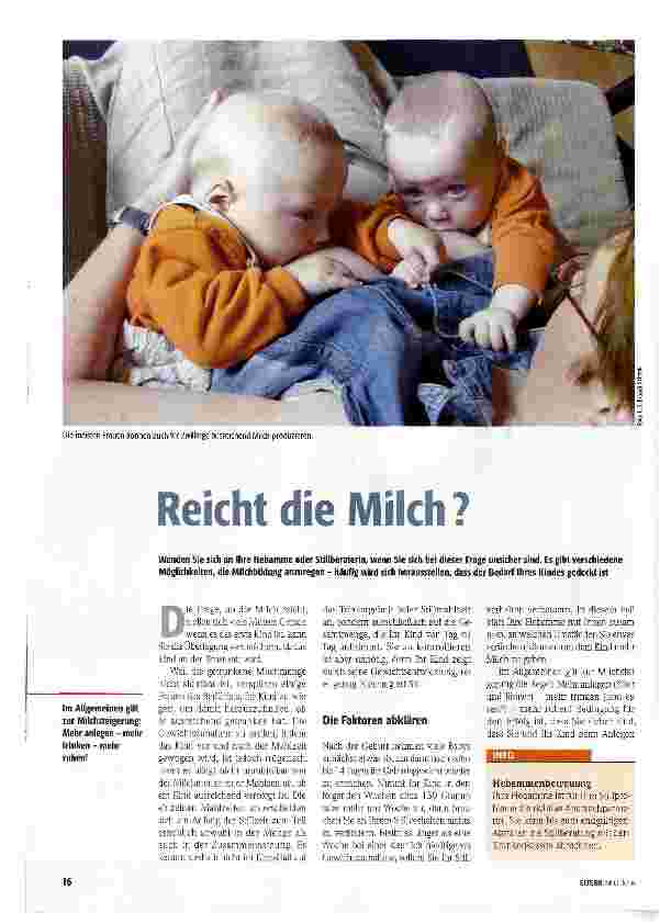 Vorschauseite 1: Reicht die Milch ?