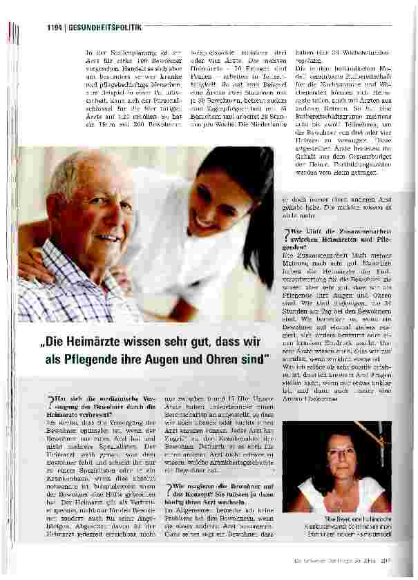 Vorschauseite 3: Angestellte Heimärzte sorgen für optimale Behandlung