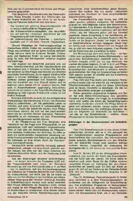 Vorschauseite 4: Tag der Krankenpflege 1981 in Ulm