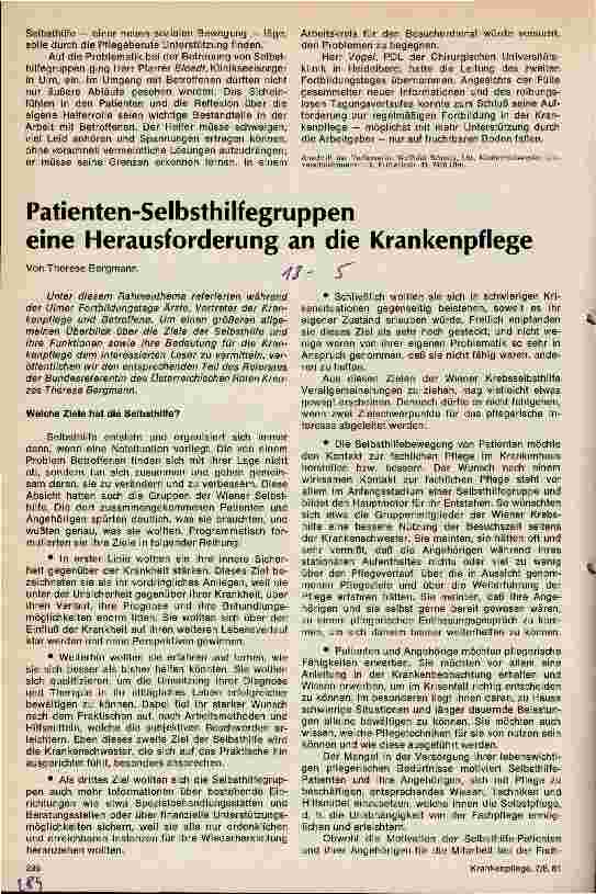 Vorschauseite 5: Tag der Krankenpflege 1981 in Ulm