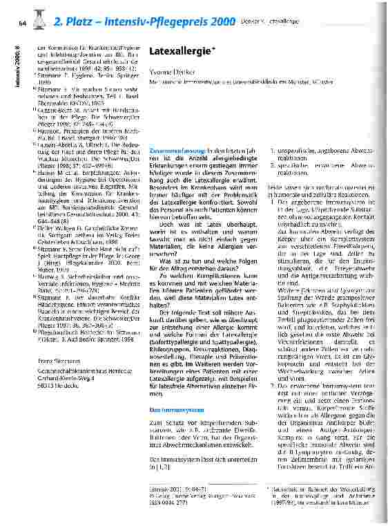 Vorschauseite 1: Latexallergie