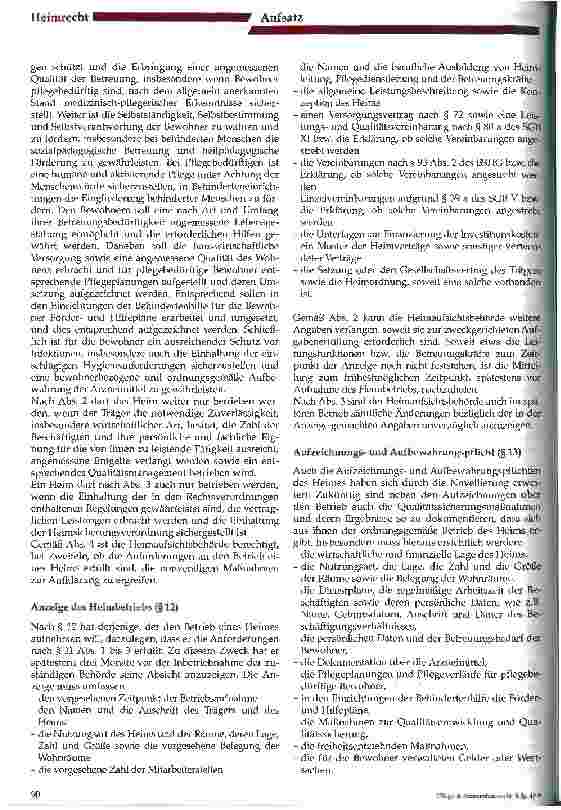 Vorschauseite 6: Die Novellierung des Heimgesetzes