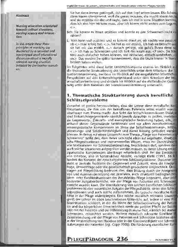 Vorschauseite 2: Situations-, wissenschaftsund interaktionsorientierter Pflegeunterricht