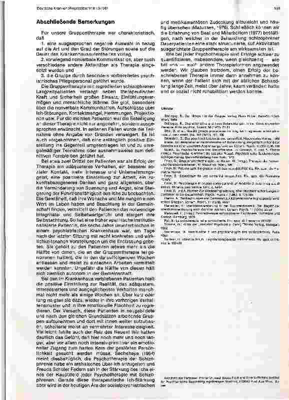 Vorschauseite 4: Gruppenpsychotherapie mit lange hospitalisierten Schizophrenen