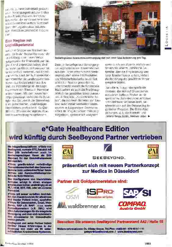 Vorschauseite 2: Ein zukunftsorientiertes Versorgungskonzept Outsourcing logistischer Prozesse in drei Hannoveraner Krankenhausbetrieben