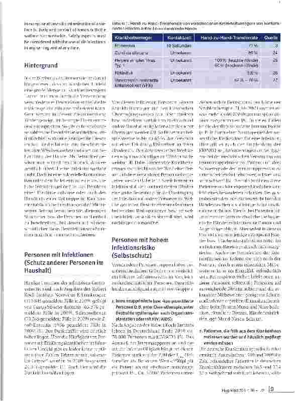 Vorschauseite 2: Desinfektionsmaßnahmen im häuslichen Umfeld - was macht wirklich Sinn? Disinfection in the domestic area - what is really meaningful?